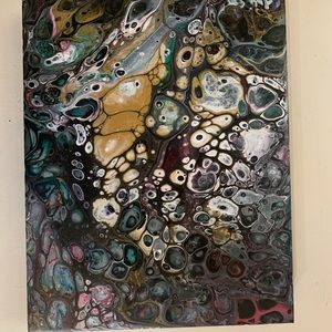 “Posted” Original Pour Painting on canvas